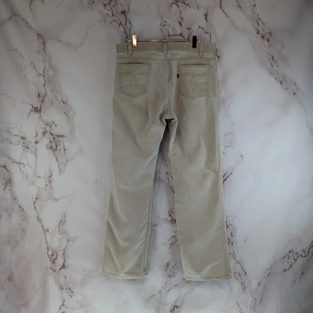 Vintage Levis Jeans Mens 32 X 28 Khaki Tan 90s Denim Relaxed Red Action Pant